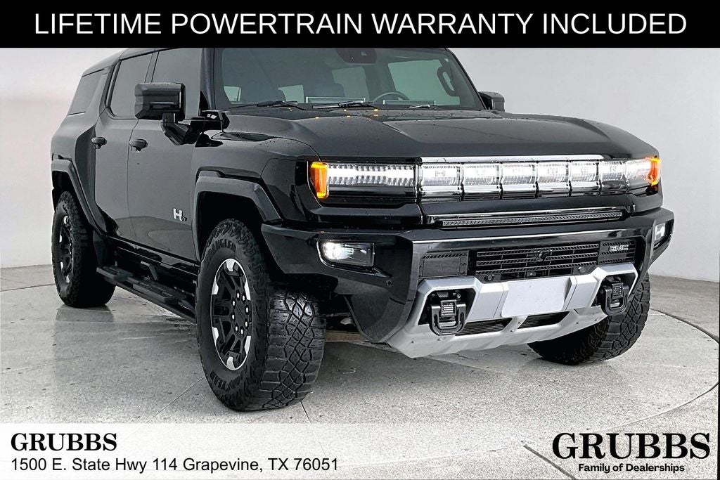 2025 GMC Hummer EV SUV 3X in Void Black — front three-quarter view