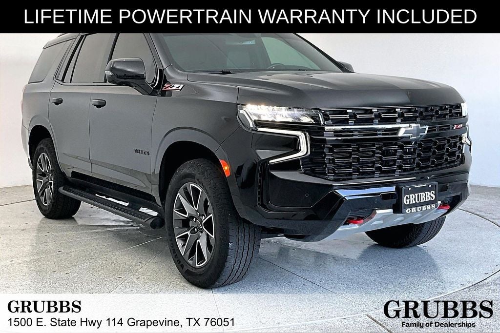 2024 Chevrolet Tahoe Z71 in Black — front three-quarter view