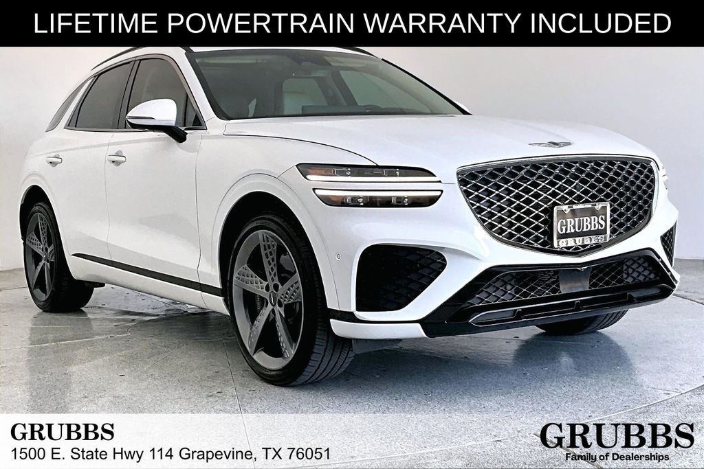 2025 Genesis GV70 3.5T Sport in Uyuni White — front three-quarter view