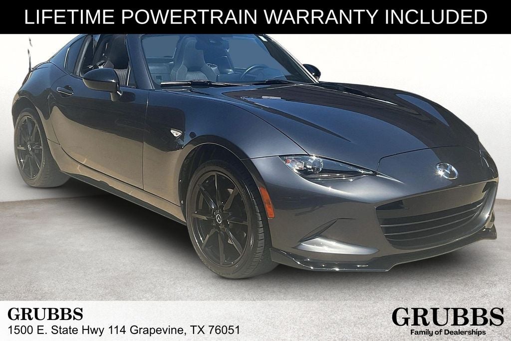 2021 Mazda Mazda Miata RF Club in Machine Gray — front three-quarter view