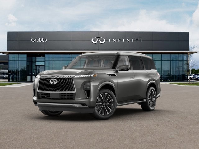 2027 INFINITI QX80 LUXE in Kcn — front three-quarter view