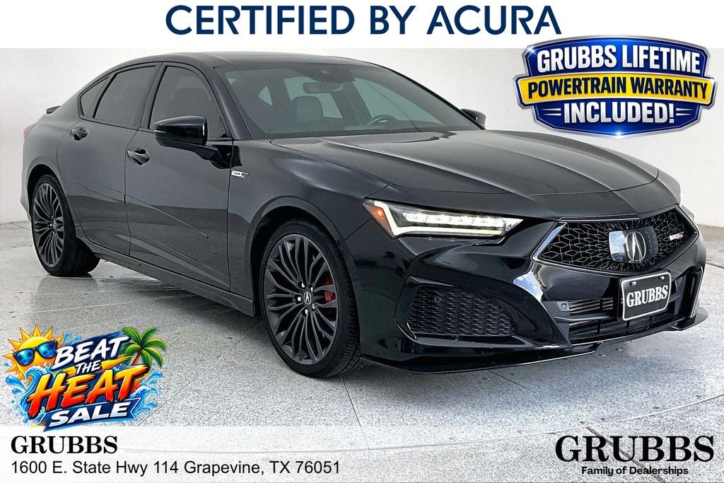 2023 Acura TLX Type S SH-AWD in Majestic Black Pearl — front three-quarter view