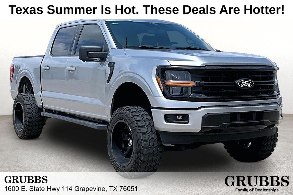 2024 Ford F-150 XLT in Silver Metallic — front three-quarter view