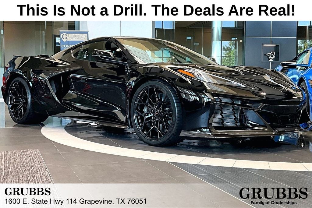 2026 Chevrolet Corvette ZR1 3LZ in Black — front three-quarter view