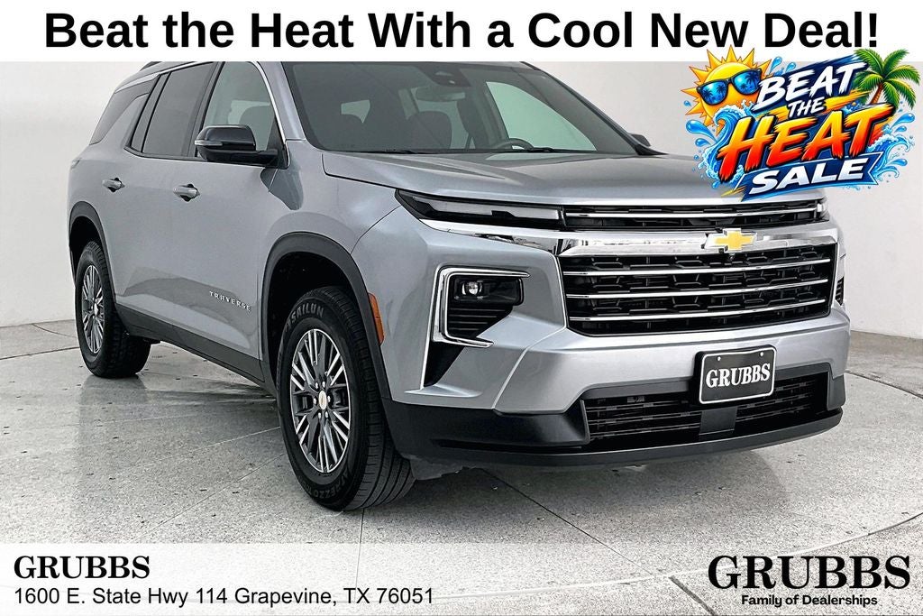 2024 Chevrolet Traverse LT 1LT in Sterling Gray Metallic — front three-quarter view