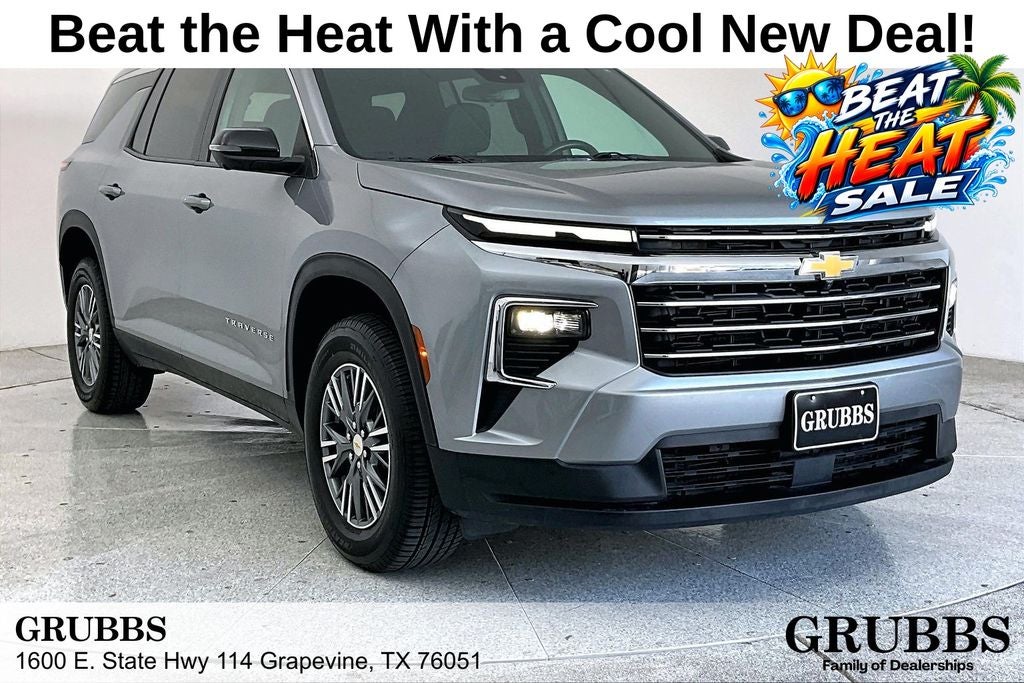 2024 Chevrolet Traverse LT 1LT in Sterling Gray Metallic — front three-quarter view