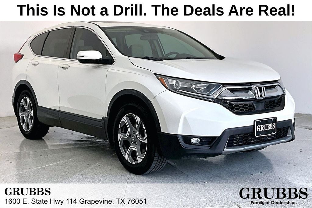 2018 Honda CR-V EX in White — front three-quarter view