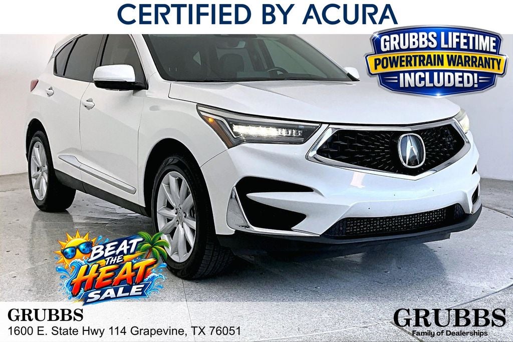 2020 Acura RDX Base SH-AWD in Platinum White Pearl — front three-quarter view