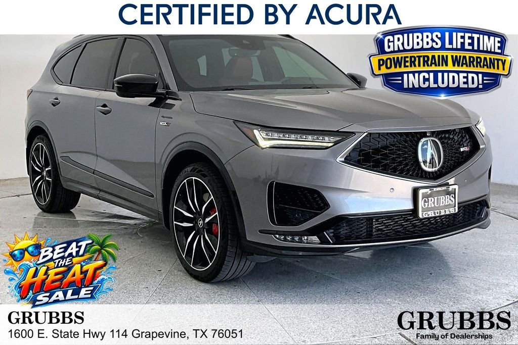 2024 Acura MDX Type S w/Advance Package SH-AWD in Liquid Carbon Metallic — front three-quarter view