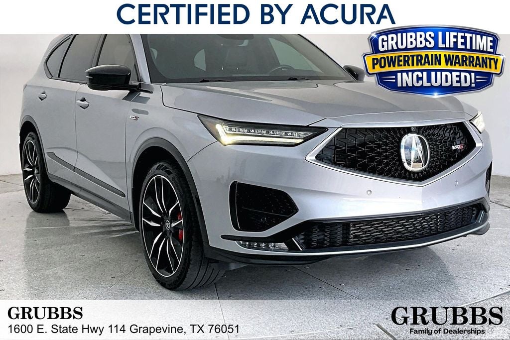 2023 Acura MDX Type S w/Advance Package SH-AWD in Lunar Silver Metallic — front three-quarter view