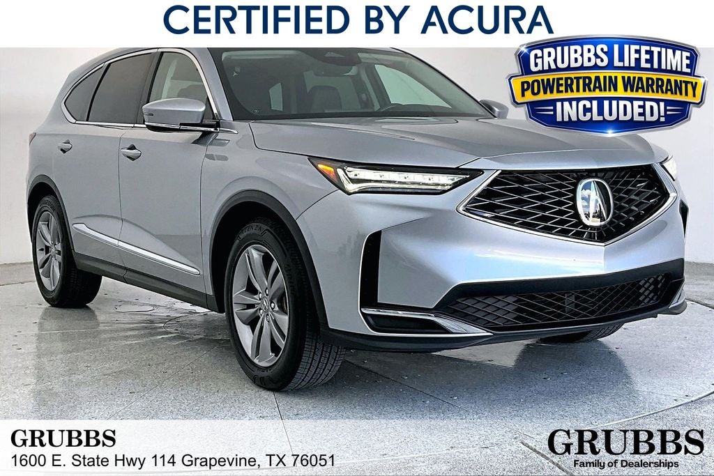 2025 Acura MDX Base in Lunar Silver Metallic — front three-quarter view