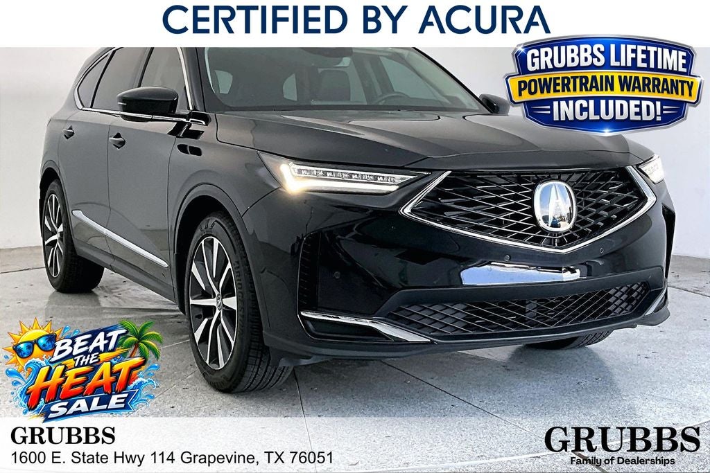 2026 Acura MDX Technology Package in Majestic Black Pearl — front three-quarter view