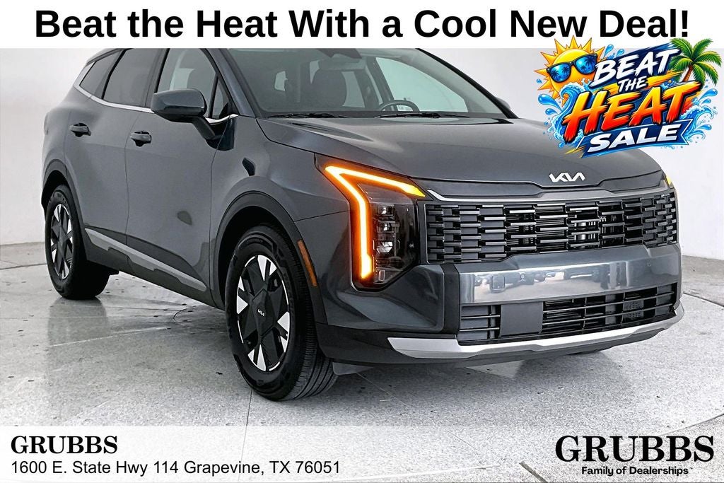 2026 Kia Sportage Hybrid LX in Gravity Gray — front three-quarter view