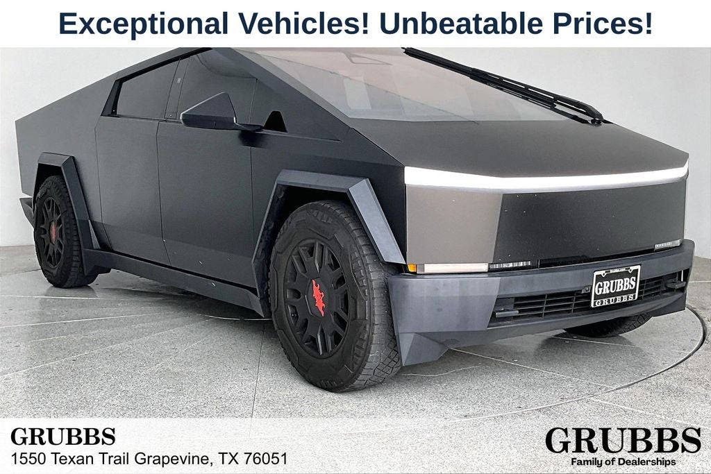 2024 Tesla Cybertruck Base in Stainless Steel — front three-quarter view