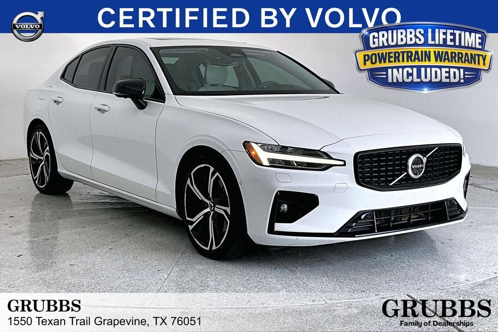 2024 Volvo S60 Ultimate in Crystal White Metallic — front three-quarter view