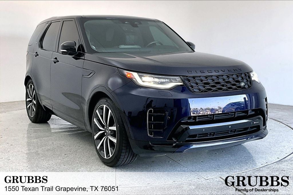 2023 Land Rover Discovery HSE R-Dynamic in Blue — front three-quarter view