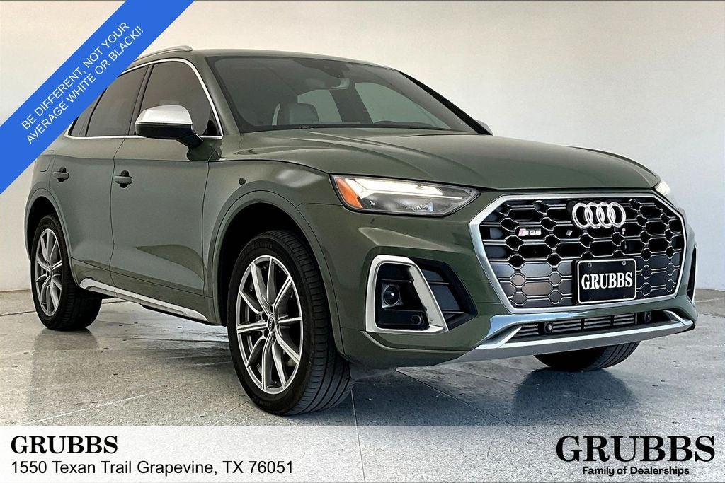 2024 Audi SQ5 Premium quattro in Green Metallic — front three-quarter view