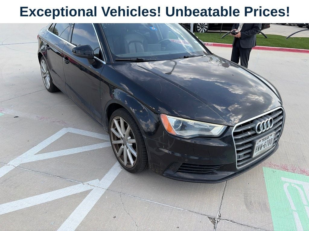 2016 Audi A3 1.8T Premium Plus FrontTrak in Black — front three-quarter view