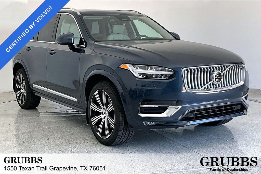 2023 Volvo XC90 Ultimate in Blue — front three-quarter view